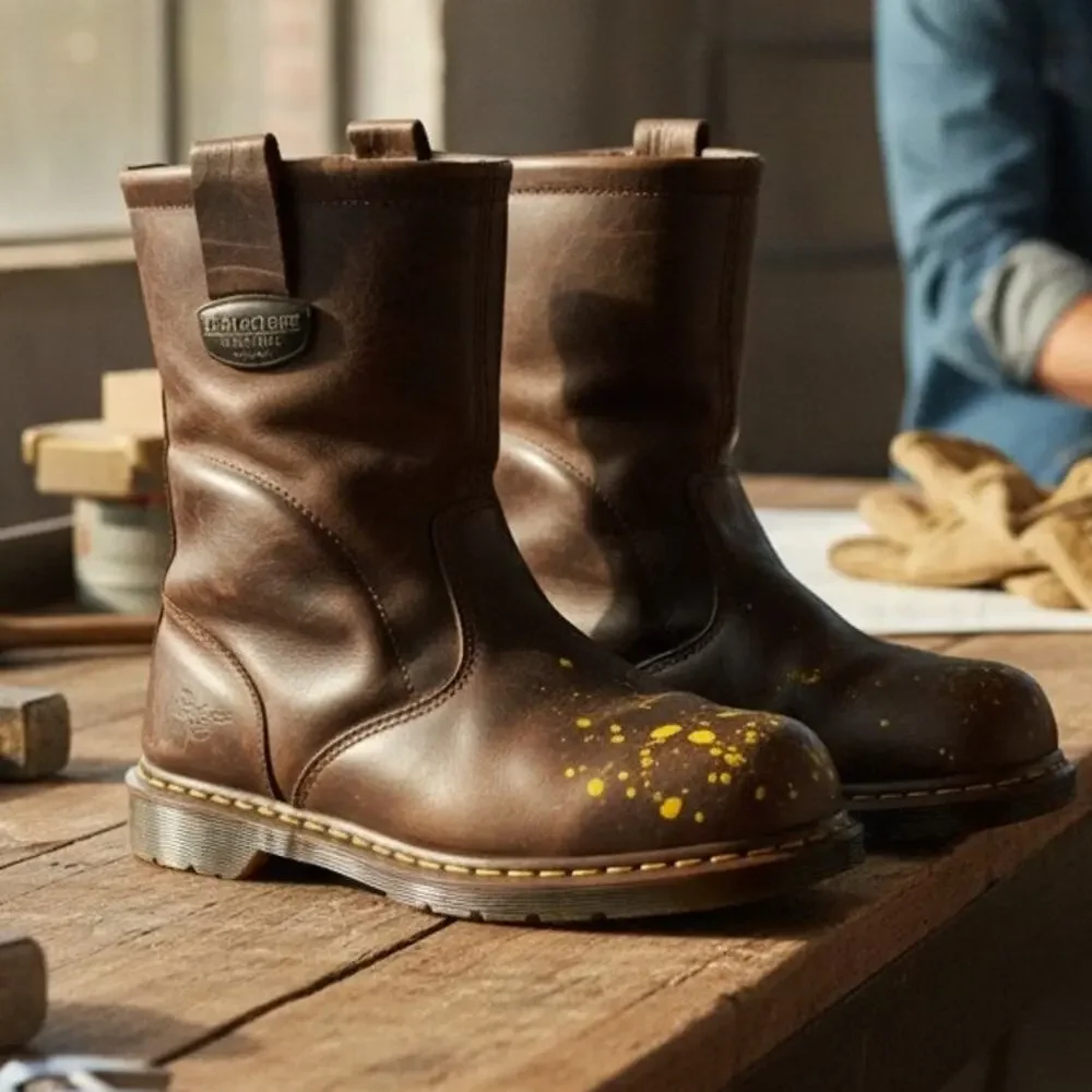 Dr Martens Icon 2295 Steel Toe Brown Leather Boots Mens 11 Gorpcore Workwear